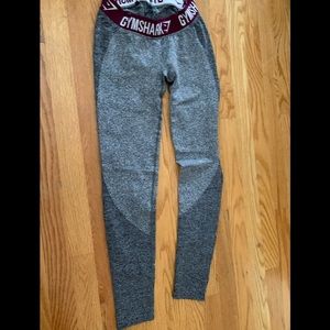 Maroon and grey gymshark leggings size small
